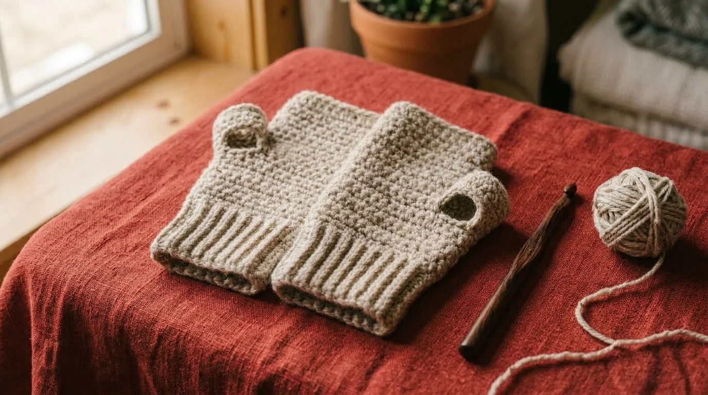 Crochet Patterns for Gloves Without Fingers: Step-by-Step Pattern