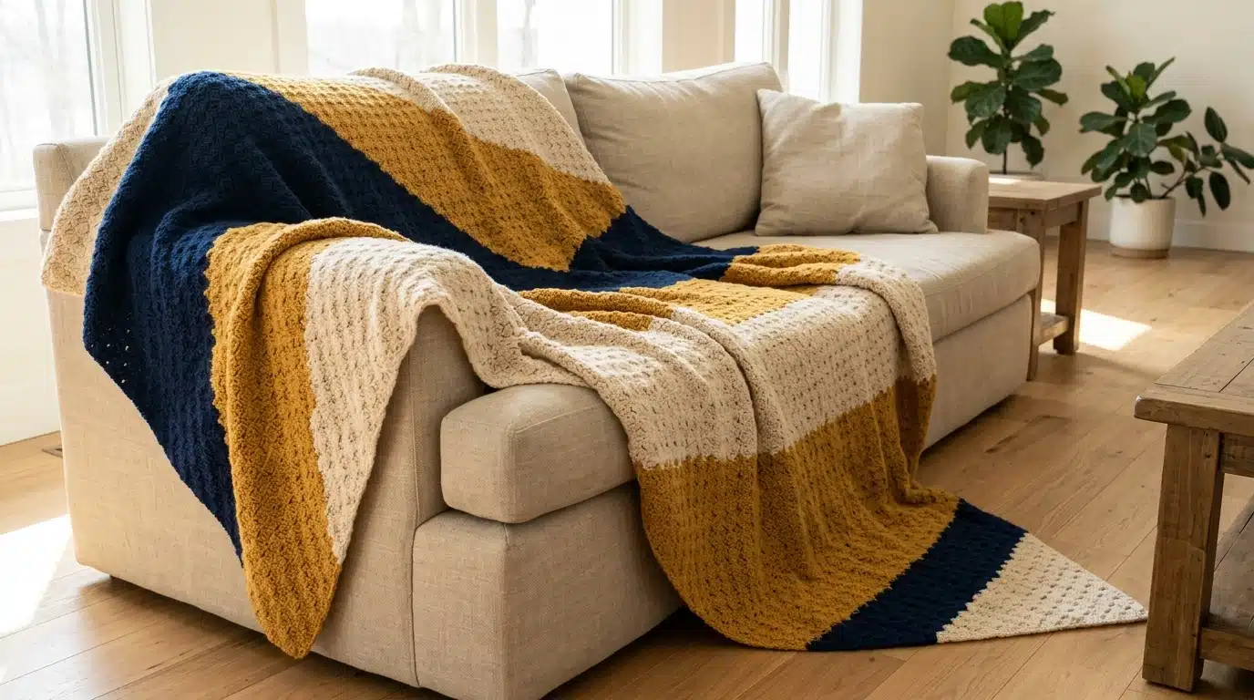 Crochet Throw Blanket Pattern: 6 Easy Steps to Master C2C