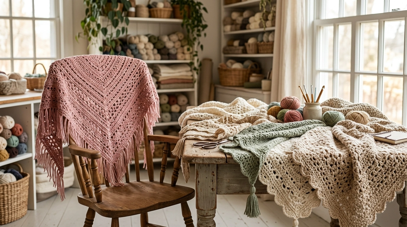 5 Easy Crochet Shawl Patterns Free (Free & Easy)